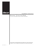 Preview for 1 page of Dacor DR30GS Installation Instructions Manual