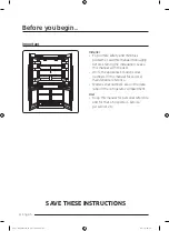 Предварительный просмотр 4 страницы Dacor DRF42 series Installation Instructions Manual