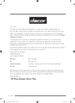 Предварительный просмотр 124 страницы Dacor DRF425 Series User Manual