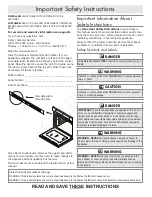 Предварительный просмотр 2 страницы Dacor DTOV127 Use And Care Manual