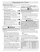 Предварительный просмотр 9 страницы Dacor DTOV127 Use And Care Manual