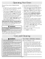 Предварительный просмотр 16 страницы Dacor DTOV127 Use And Care Manual