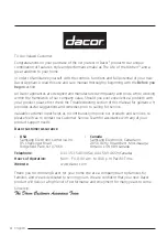 Preview for 4 page of Dacor DTT48 960 Series User Manual