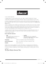 Preview for 5 page of Dacor DTT48T963GM User Manual