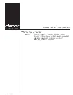 Dacor DWD30 Installation Instructions Manual preview