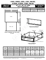 Предварительный просмотр 2 страницы Dacor DWD30 Planning Manual