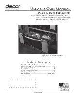 Dacor DWD30 Use And Care Manual preview