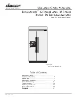 Dacor DYF42BIWS Use And Care Manual preview