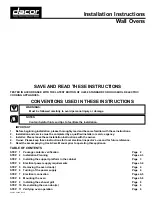 Dacor ECS127SBK Installation Instructions Manual предпросмотр