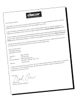 Preview for 2 page of Dacor EF24RBCSS Use & Care Manual