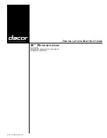 Dacor EF36BNDFSS Installation Instructions Manual preview