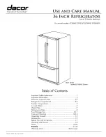 Preview for 1 page of Dacor EF36BNF Series Use And Care Manual