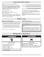 Preview for 4 page of Dacor EF36BNNF Series Use And Care Manual