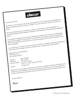 Preview for 20 page of Dacor EF36BNNF Series Use And Care Manual