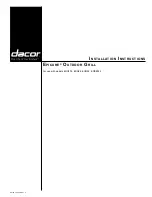 Preview for 1 page of Dacor EOG52 Installation Instructions Manual