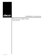 Предварительный просмотр 1 страницы Dacor EOR series Installation Instructions Manual