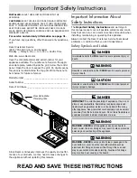 Preview for 3 page of Dacor EOR Use And Care Manual