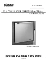 Dacor Epicure ED30 Use And Care Manual preview