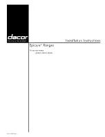 Dacor Epicure EGR30 Installation Instructions Manual preview