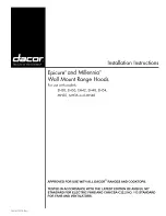 Dacor EPICURE EH30 Installation Instructions Manual preview