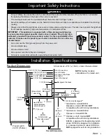 Предварительный просмотр 5 страницы Dacor Epicure ER30GSCH Installation Instructions Manual