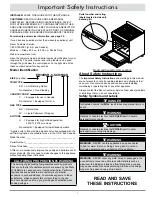 Предварительный просмотр 3 страницы Dacor ER30DSRSCH Use And Care Manual