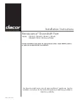 Preview for 1 page of Dacor ERV3015 Installation Manual