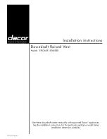 Preview for 1 page of Dacor ERV48-ER Installation Instructions Manual