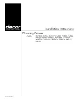 Dacor ERWD30 Installation Instructions Manual preview