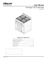 Dacor Heritage HGER30S User Manual preview