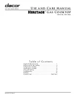 Preview for 1 page of Dacor Heritage HPCT365G Use And Care Manual