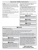 Preview for 3 page of Dacor Heritage HPCT365G Use And Care Manual