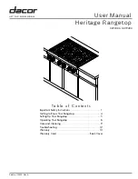 Preview for 1 page of Dacor Heritage HRTP366 User Manual