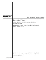 Preview for 1 page of Dacor HRV46 Installation Instructions Manual