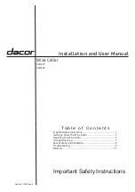 Dacor HWC24 Installation And User Manual preview