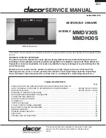 Preview for 1 page of Dacor In-A-Drawer MMDV30S Service Manual