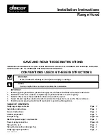 Dacor MHTW36 Installation Instructions Manual preview