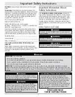 Preview for 3 page of Dacor Millennia DO230S Use And Care Manual