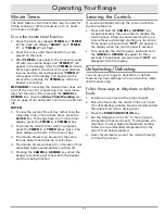 Preview for 13 page of Dacor Millennia DO230S Use And Care Manual