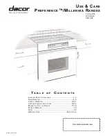 Dacor Millennia MRES Series Use & Care Manual preview