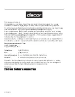 Preview for 4 page of Dacor Modernist Pro User Manual