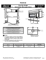 Dacor PCOR30 Planning Manual preview