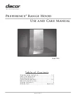 Dacor Preference PHW Use And Care Manual preview