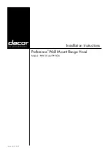 Dacor PREFERENCE PHW30 Installation Instructions Manual предпросмотр