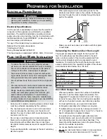 Preview for 7 page of Dacor Preference PHW301 Installation Instructions Manual