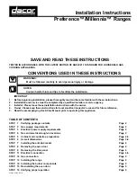 Dacor Preference RSD30 Installation Instructions Manual preview