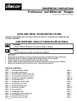 Dacor Preference RSE30 Installation Instructions Manual preview