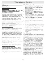 Preview for 22 page of Dacor Renaissance ER30G Use And Care Manual