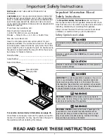 Предварительный просмотр 3 страницы Dacor Renaissance MORD230 Use And Care Manual