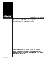 Preview for 1 page of Dacor Renaissance RNHE4812S Installation Instructions Manual